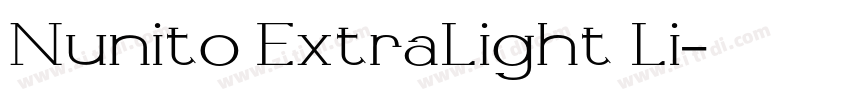 Nunito ExtraLight Li字体转换 Nunito ExtraLight Li字体转换